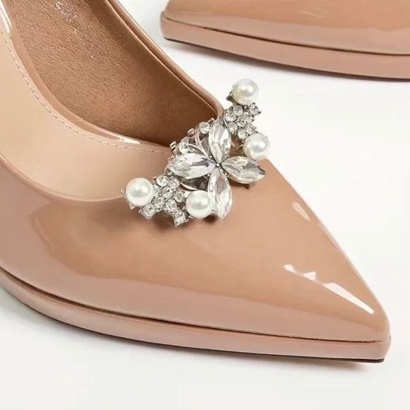 2pc Silver Embellished Rhinestone Shoe Clips – Elegant Crystal Accent for Heels, - Picture 8 of 11